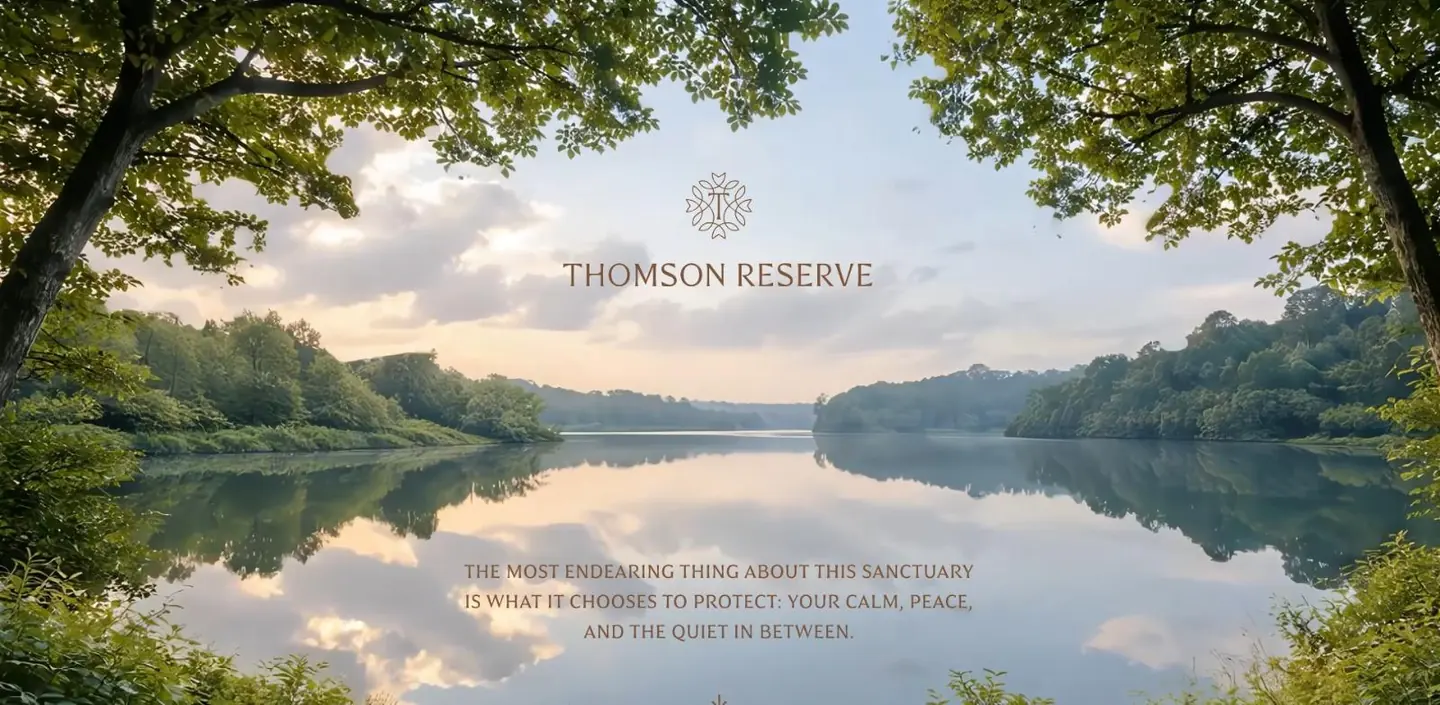 Thomson Reserve overlooking calm reservoir waters